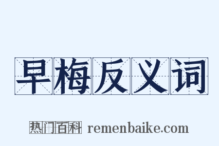 早梅反义词是什么意思的图片